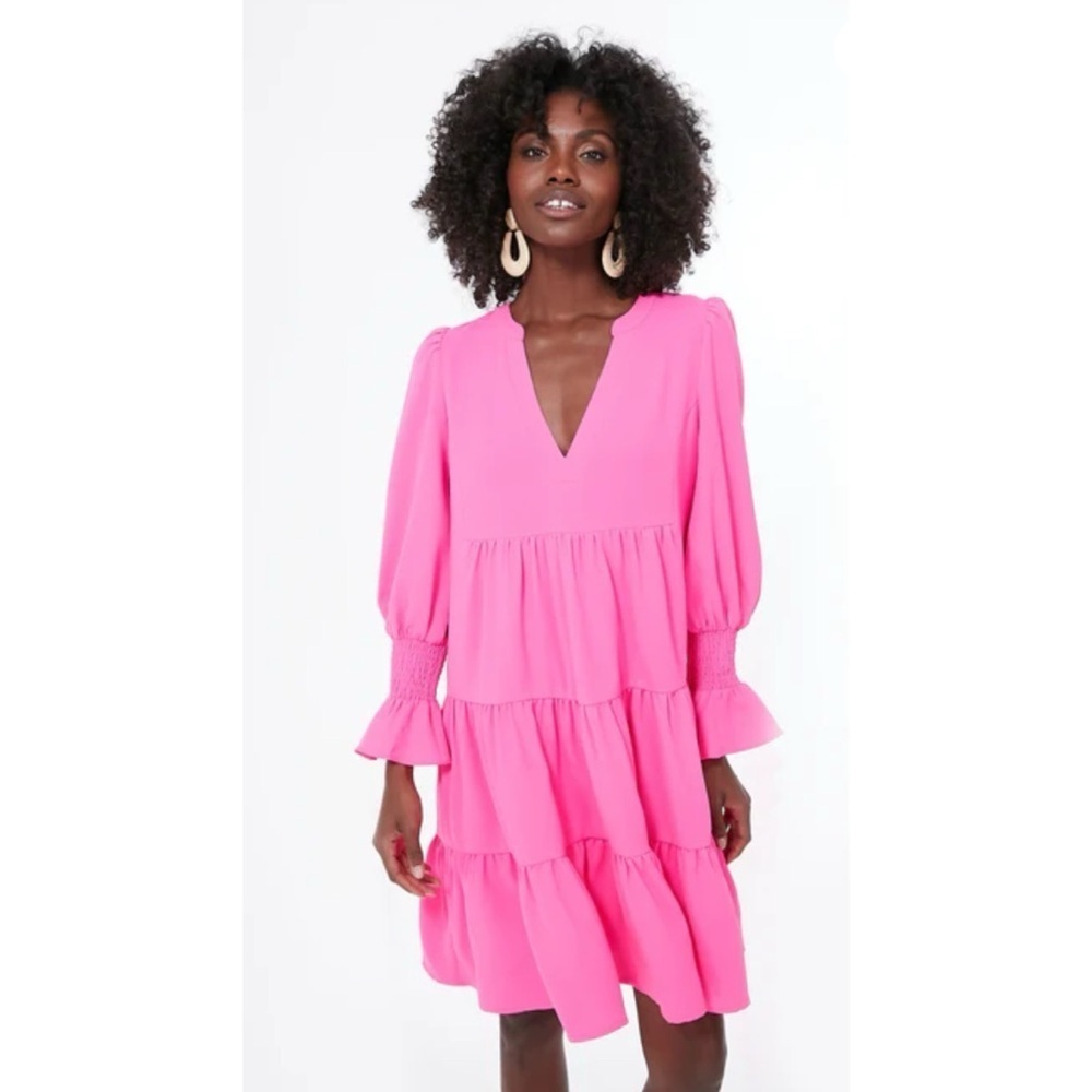 Tuckernuck/Pomander Place Electric Pink Crepe Kenzo Dress Size XS